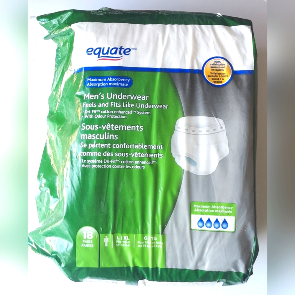 💪Men's Underwear - Maximum Absorbency, White